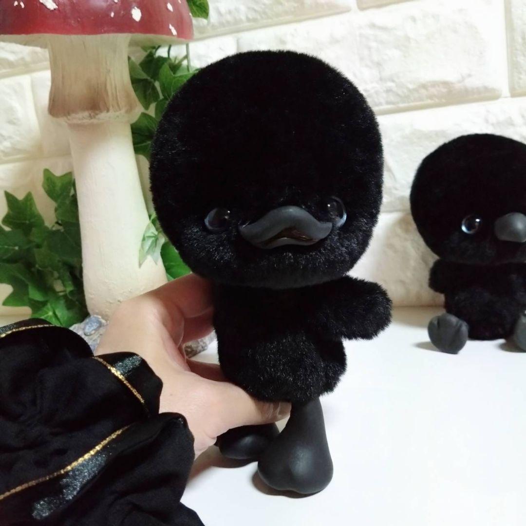ぬいぐるみ✽アートドール✽カラスのかーくん兄妹✽中サイズ
