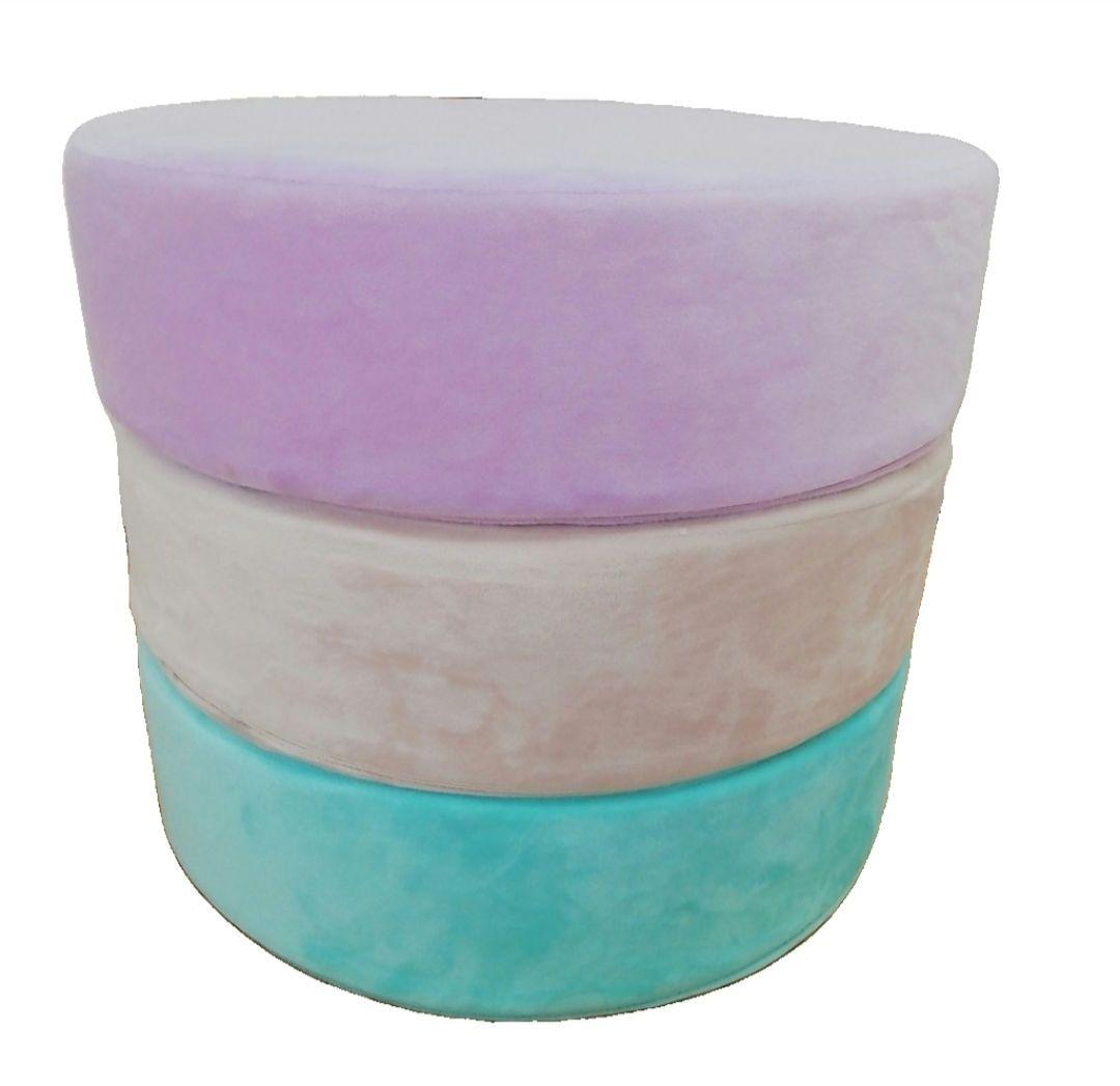 アサヒ軽金属　癒し座布団　低反発　高反発　クッション　丸型　オットマン　パステル