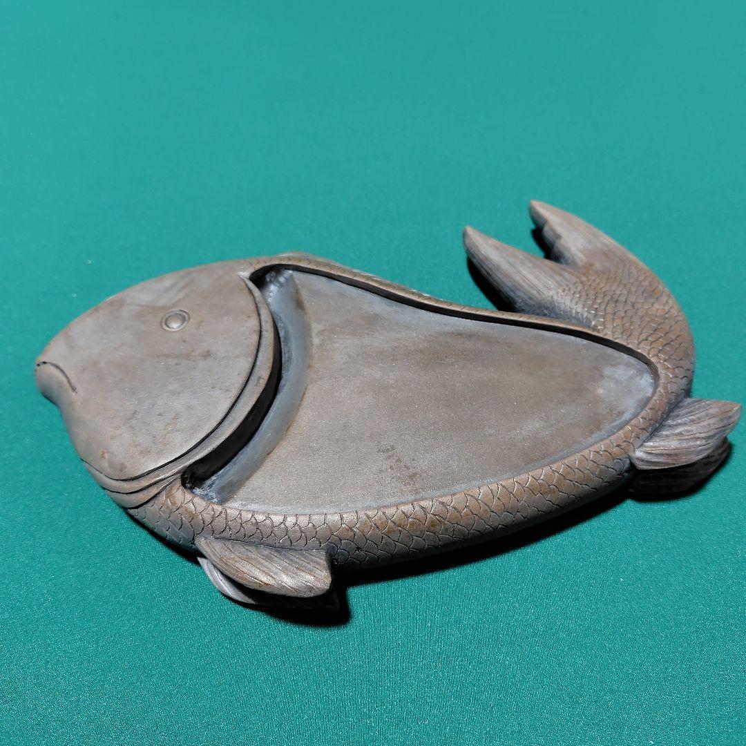 魚型硯　 専用ケース付き