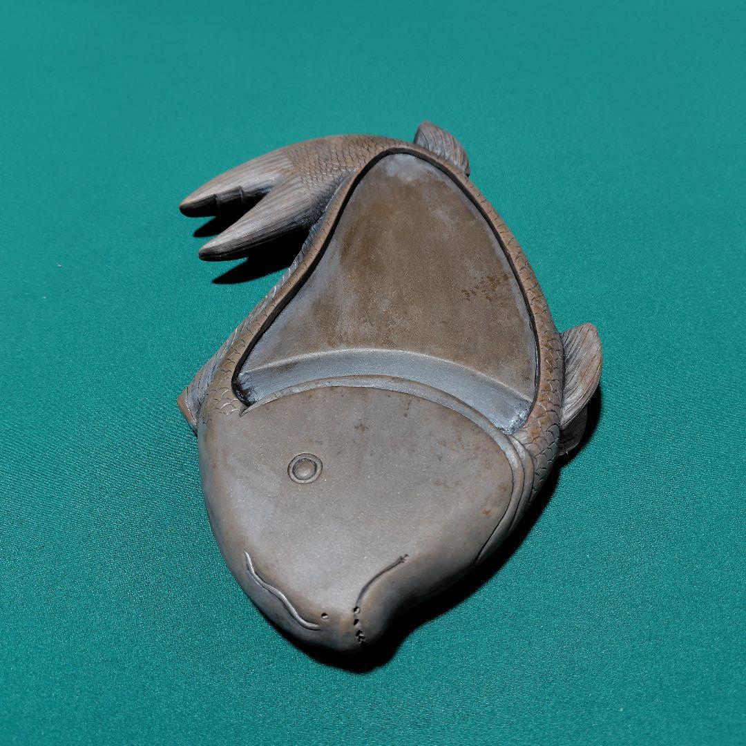 魚型硯　 専用ケース付き