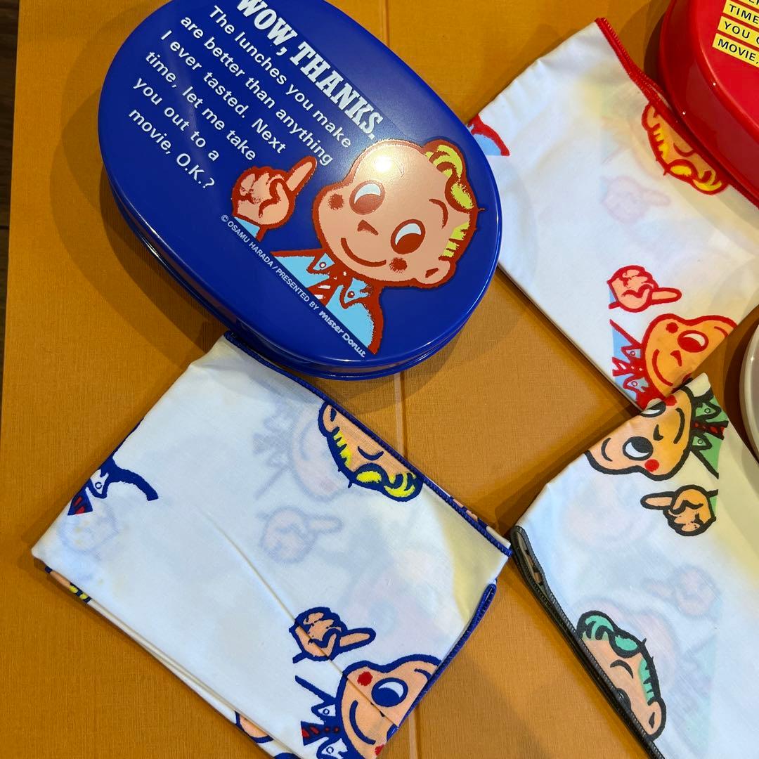 オサムグッズ　原田治　キャラクター弁当箱セット（青・赤・白）