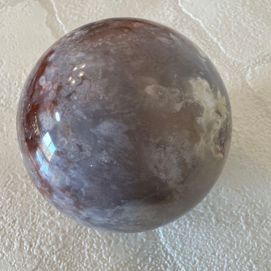 ブルーフラワーアゲート　ピンクアメジスト　スフィア　丸玉　天然石