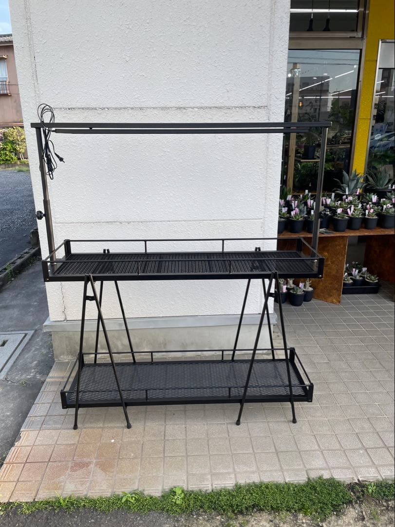 アイアンシェルフ　植物棚　受注生産　ダクトレール付　tig溶接製作