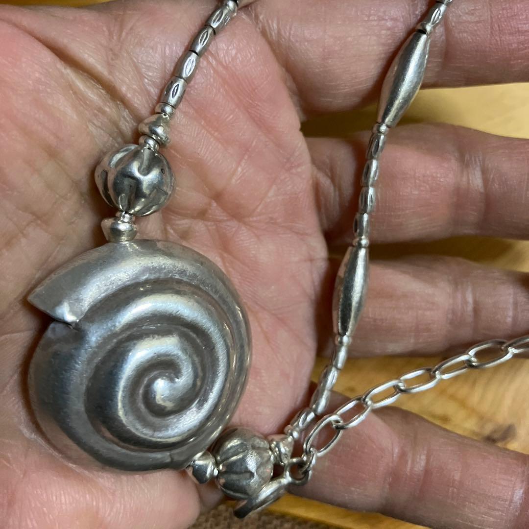 カレンシルバー　巻き貝のチョーカーネックレス＆ピアス