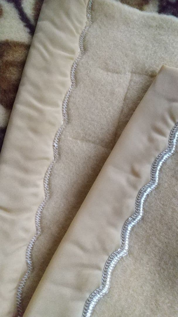 純毛 ラム毛布 レトロ シングル 高級毛刈毛布