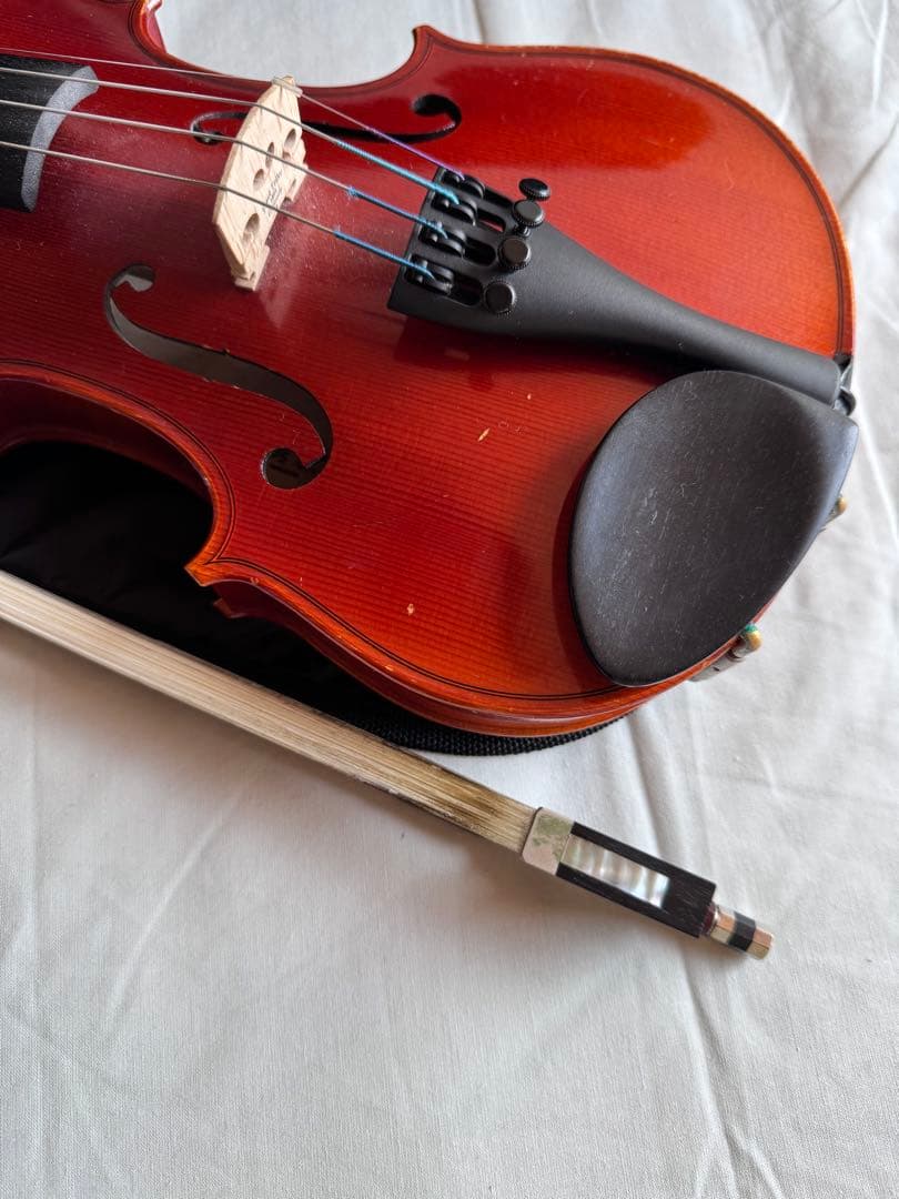 1/2 分数 バイオリン suzuki No.230 弦 肩当 弓 ケース有