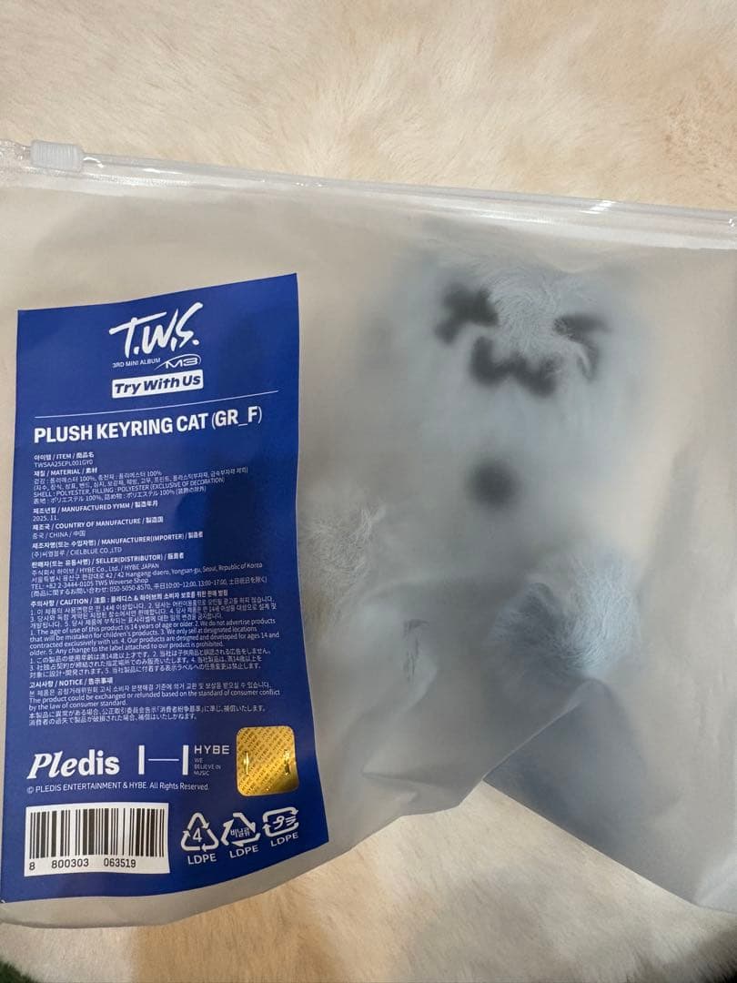 TWSトゥニャンイTRY WITH US PLUSH KEYRING (CAT)