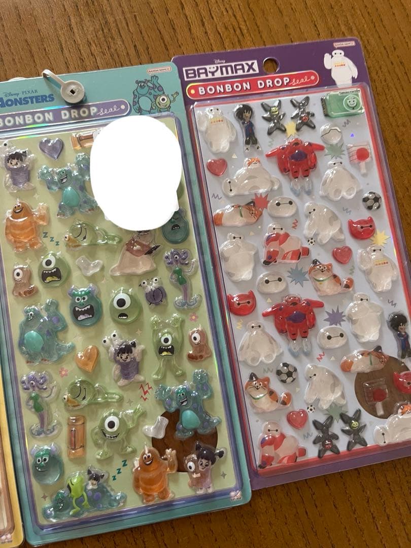 ボンボンドロップシール ディズニー ベイマックス モンスターズインク プーさん