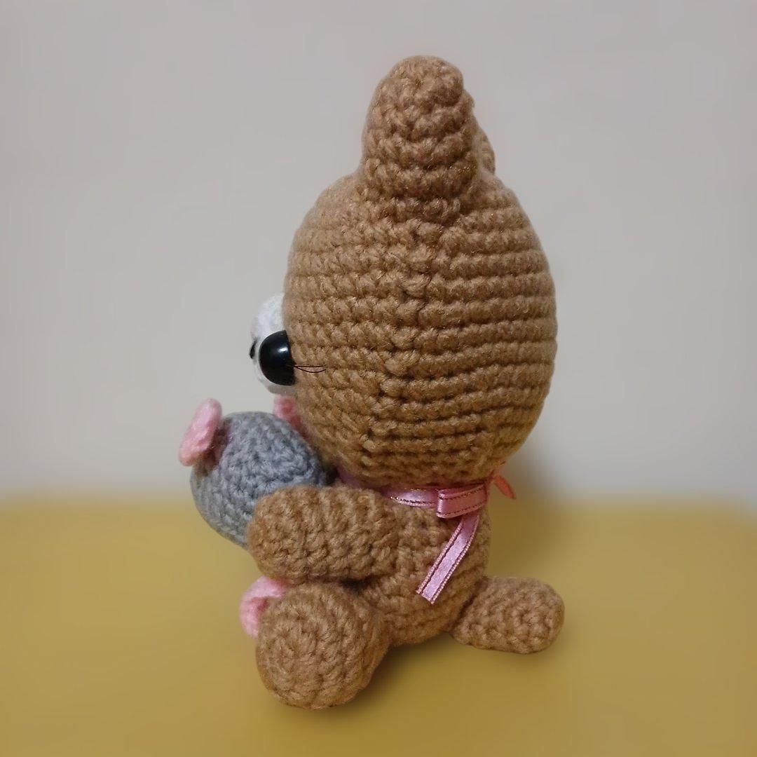 あみぐるみ　猫とネズミ