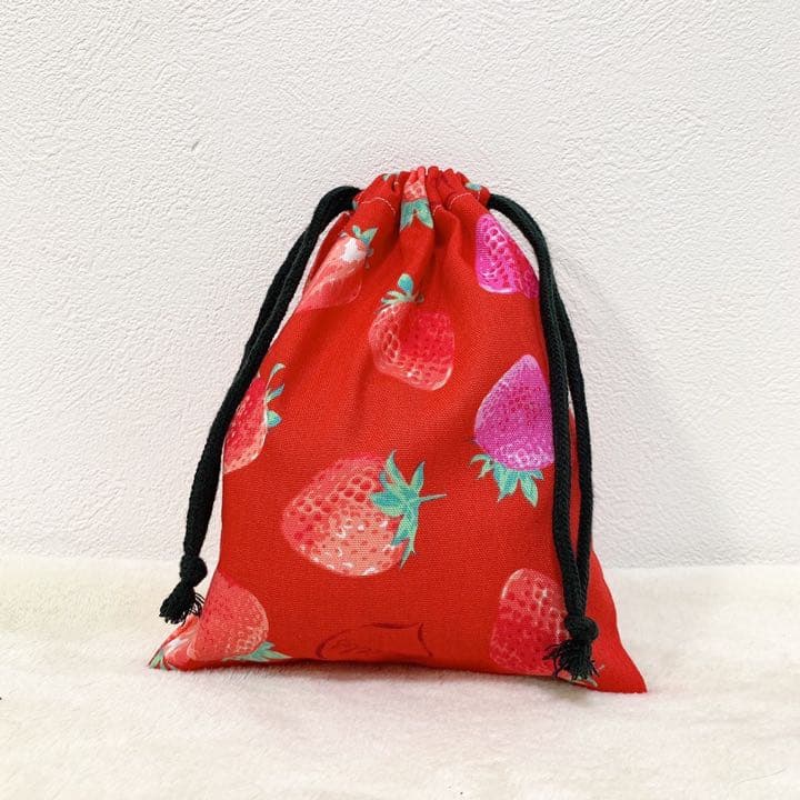 送料無料❤【入園・入学】高学年まで使える赤生地イチゴ柄お買い得5点セット