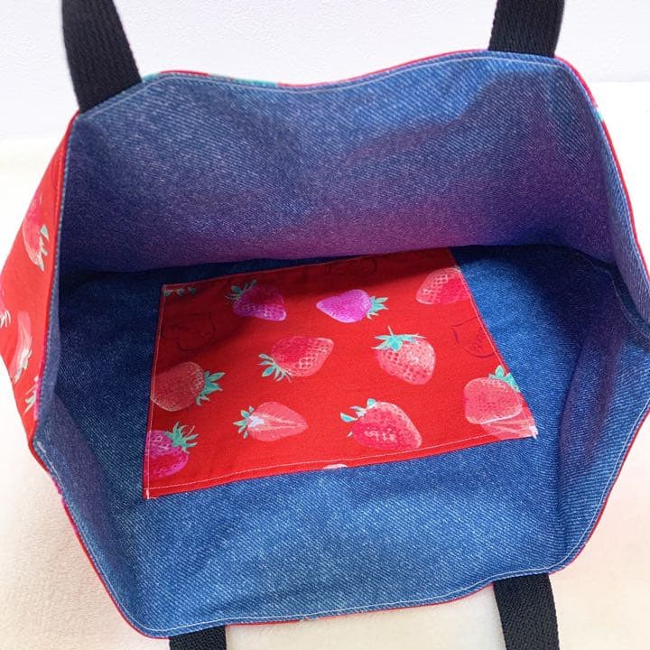 送料無料❤【入園・入学】高学年まで使える赤生地イチゴ柄お買い得5点セット