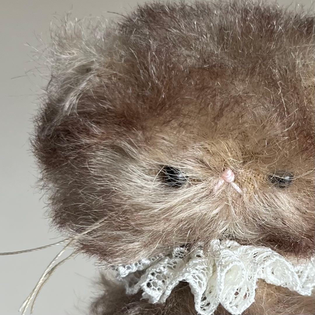珈琲みるく　ちいさなネコ　猫　ぬいぐるみ　作家　テディベア　レトロ　アートドール