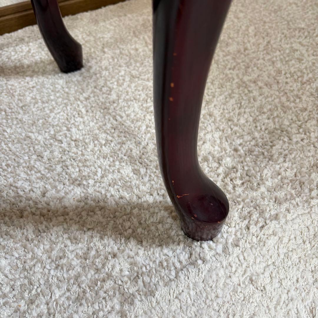 アンティーク／猫脚スツール／ベルベット／ピアノ椅子／昇降式／ベロア／西洋／ベンチ