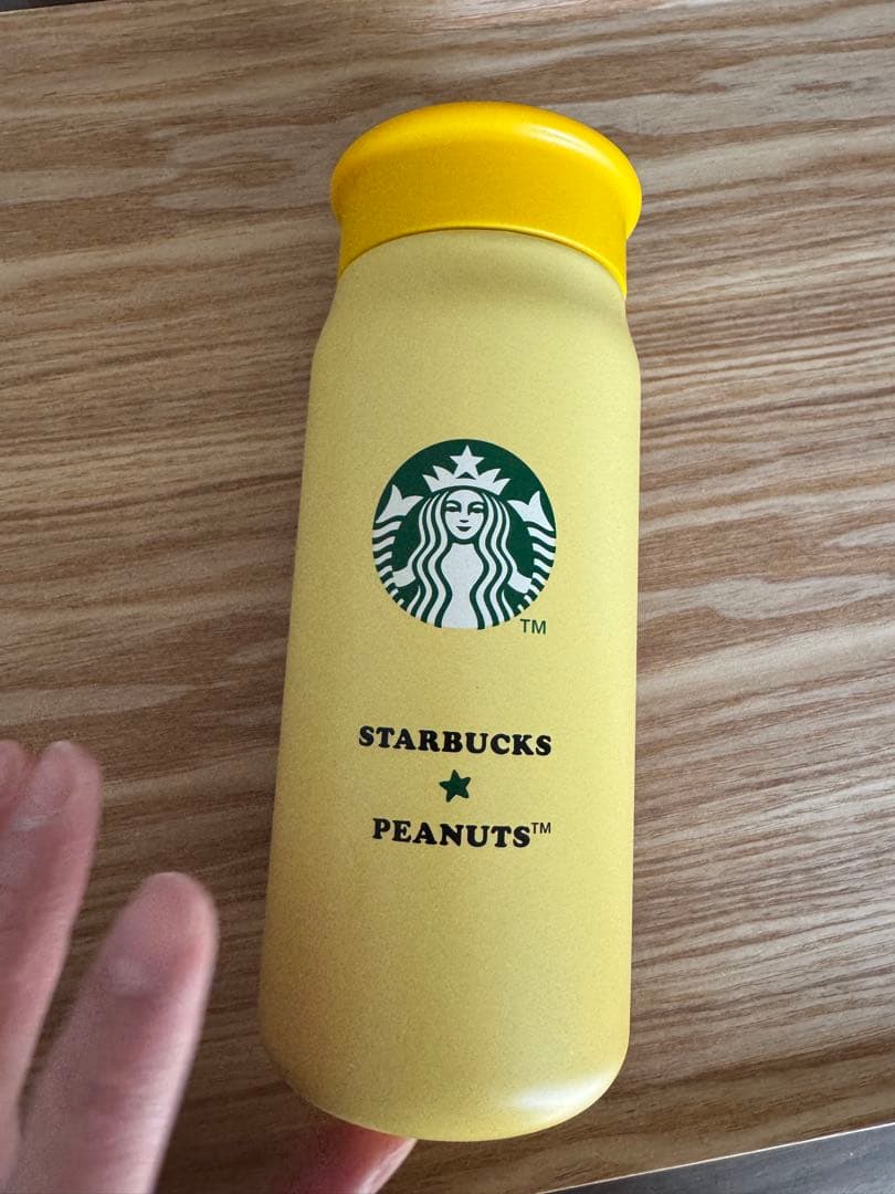 【新品】スターバックス ステンレスミニボトル PEANUTS イエロー355ml