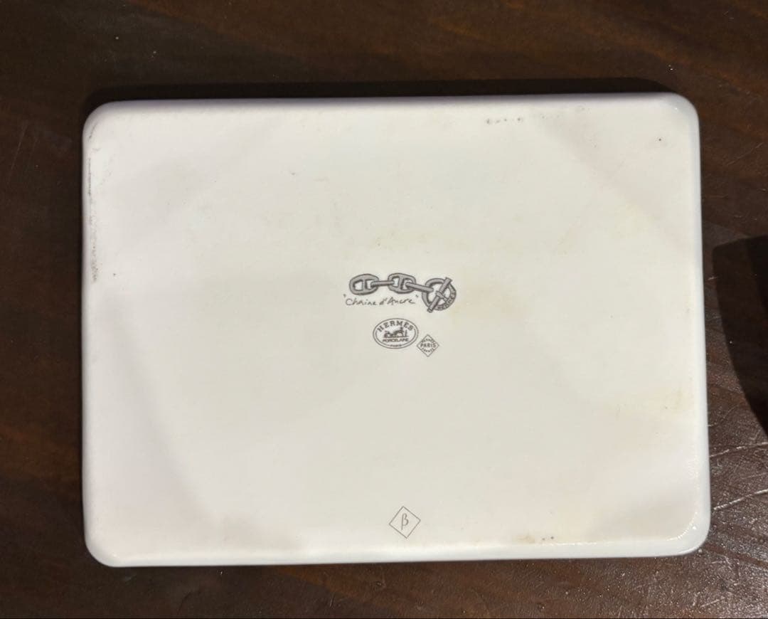 【HERMES】エルメス　スクエアプレート 陶器皿