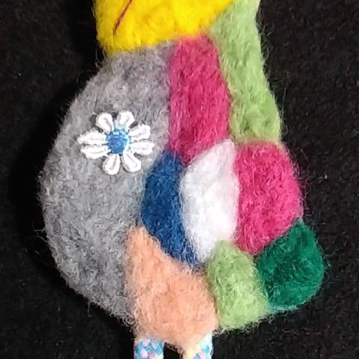 ♪ハシビロコウ♪羊毛フェルト　刺繍　＊チャーム
