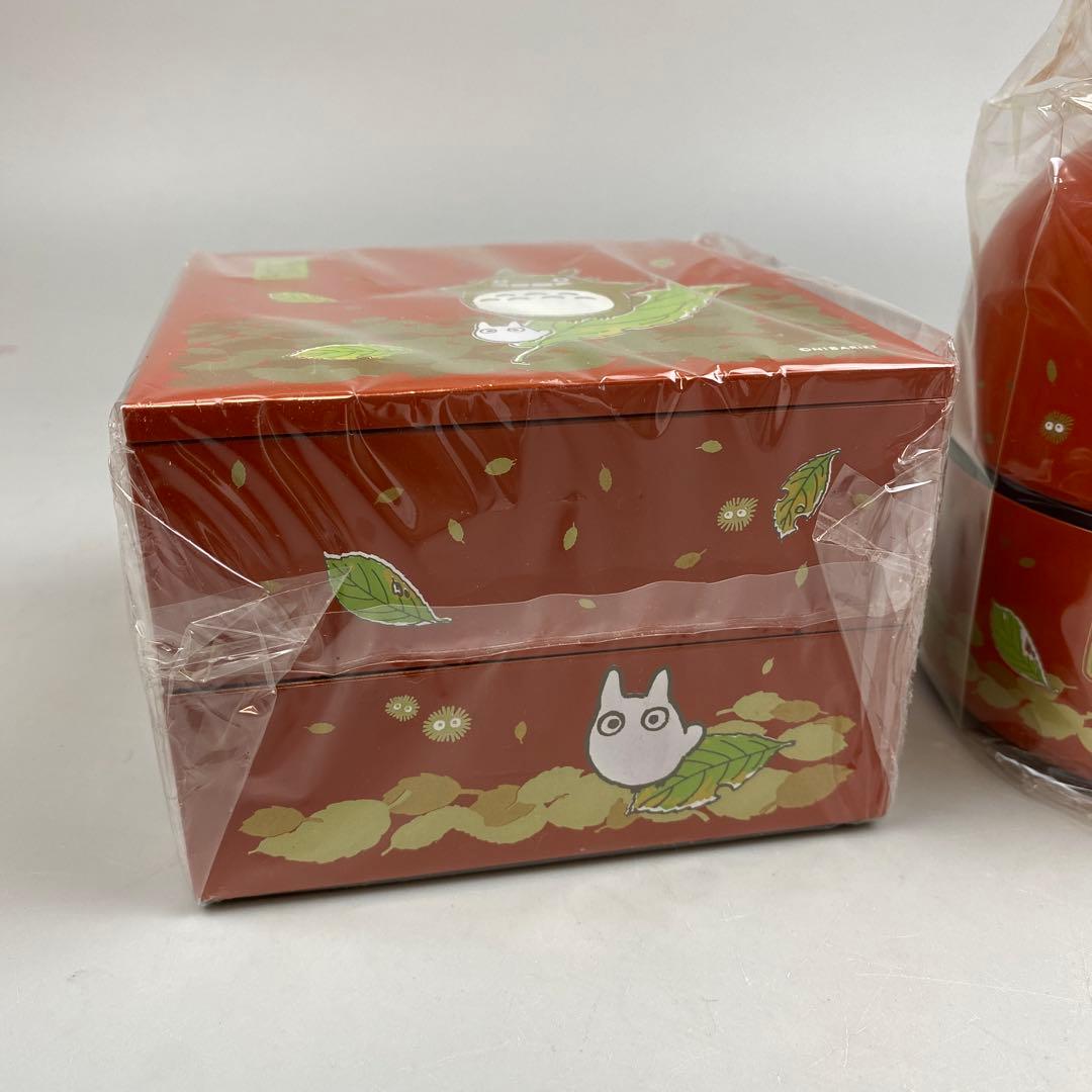新品未使用　スケーター　となりのトトロ　塗2段重箱　塗汁わん付弁当箱　セットm3