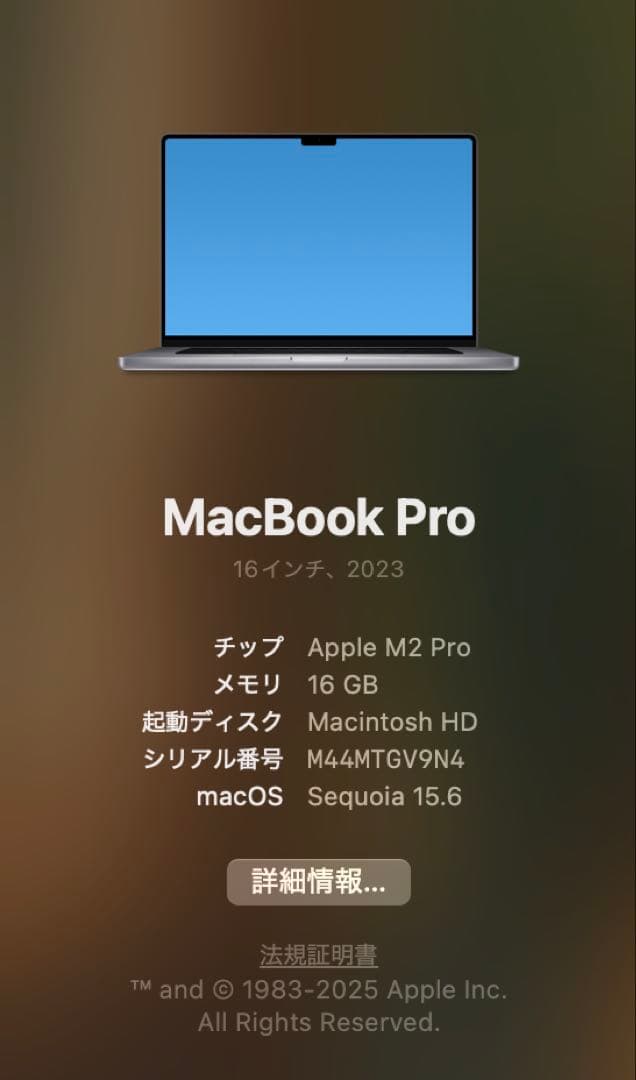 MacBook M2 Pro 16インチ スペースグレー【美品】