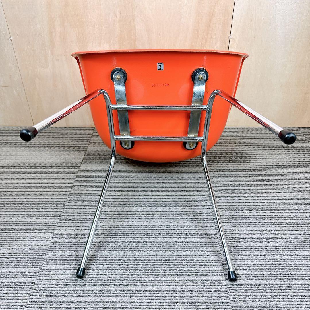 希少品 コトブキ アームシェルチェア FRP オレンジ 剣持勇 60〜70's