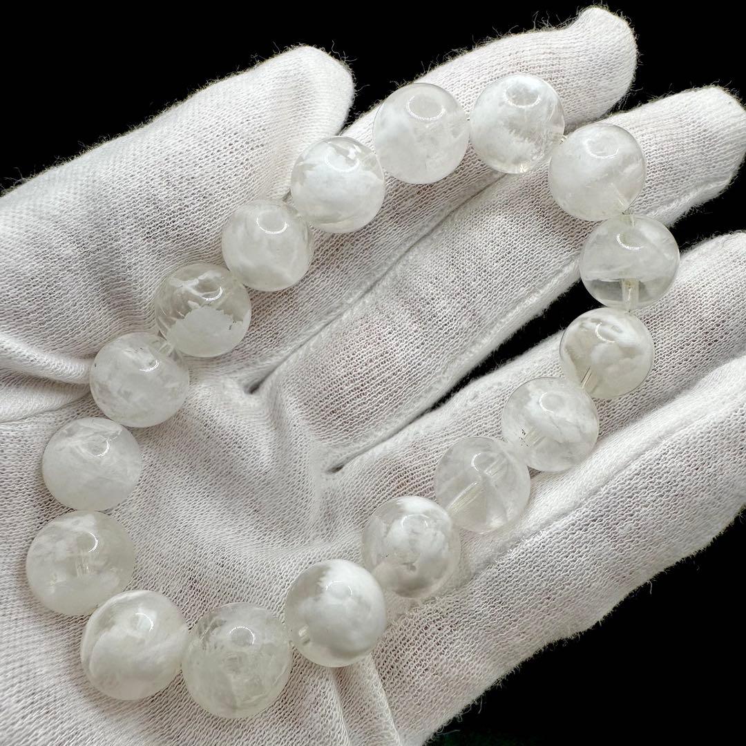 ふわふわ！もこもこ！！　セリサイトインクォーツ　ブレスレット