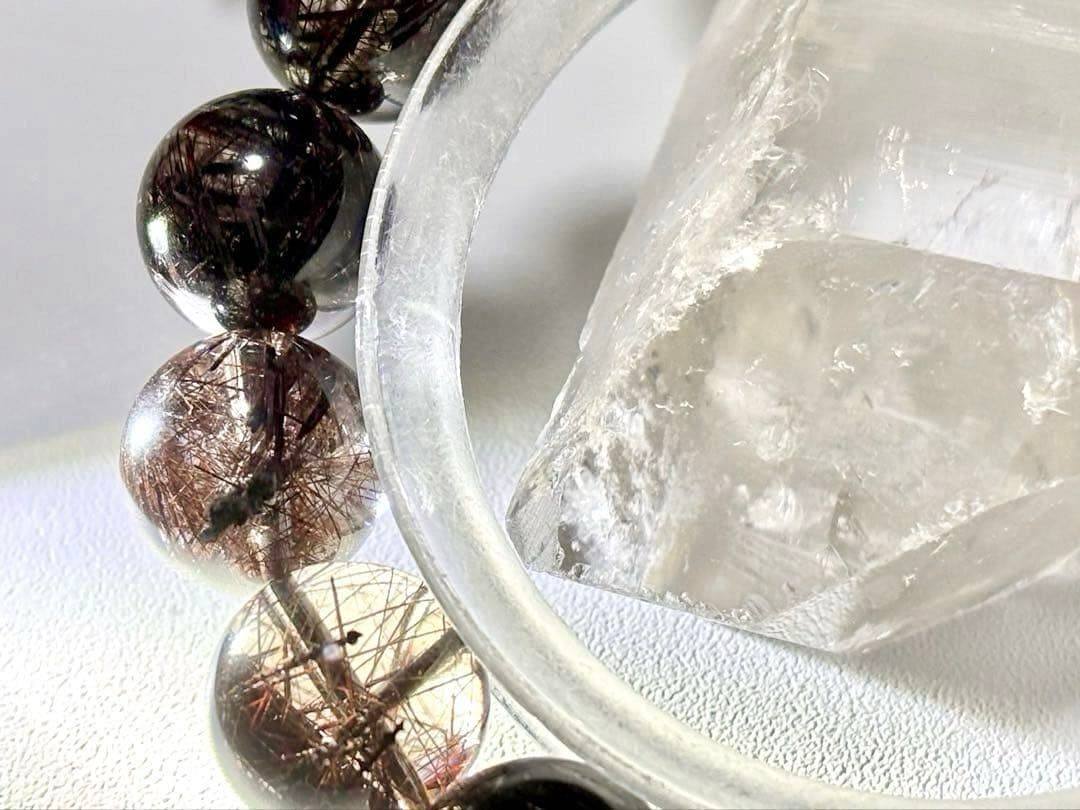 夢幻品質　奇跡のスターリングブラックタイチンルチルクォーツ　二酸化チタン針