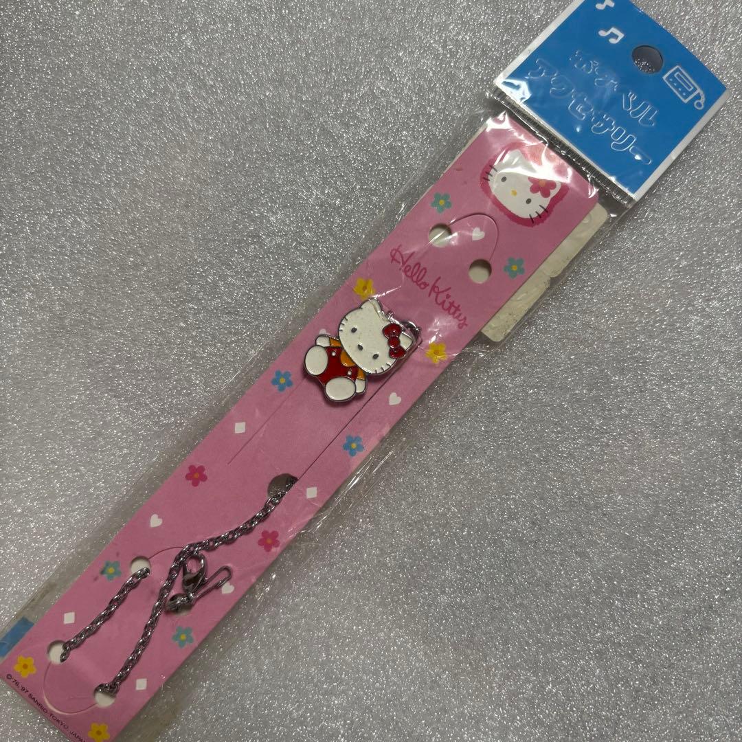 キティ ストラップ 平成レトロ カオハナ 1997年製 ポケベルアクセサリー