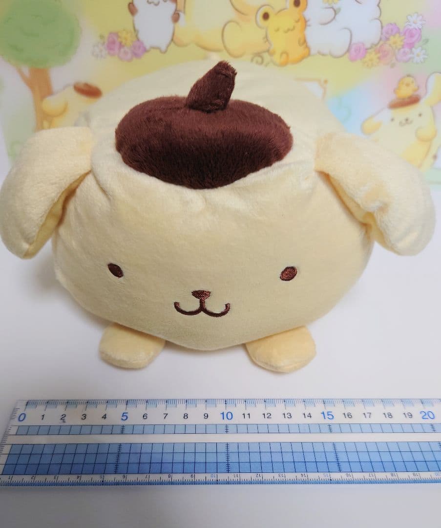 ポムポムプリン　クッション入りトランク　ぬいぐるみ