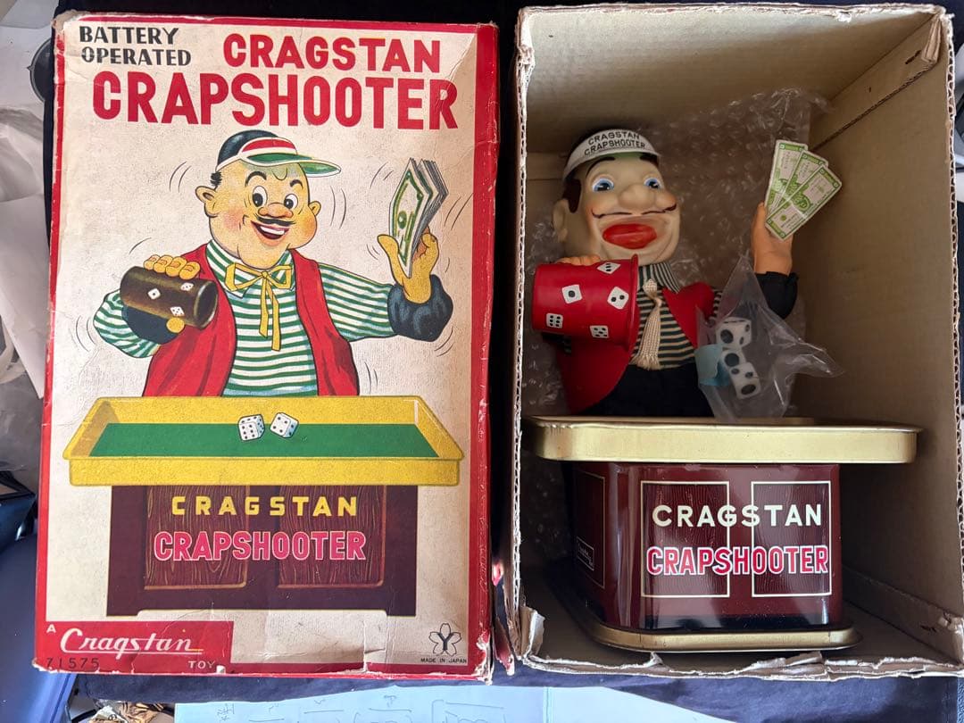 ⭐️動作品！ 昭和レトロ！ヨネザワ製 CRAPSHOOTER 箱付です。