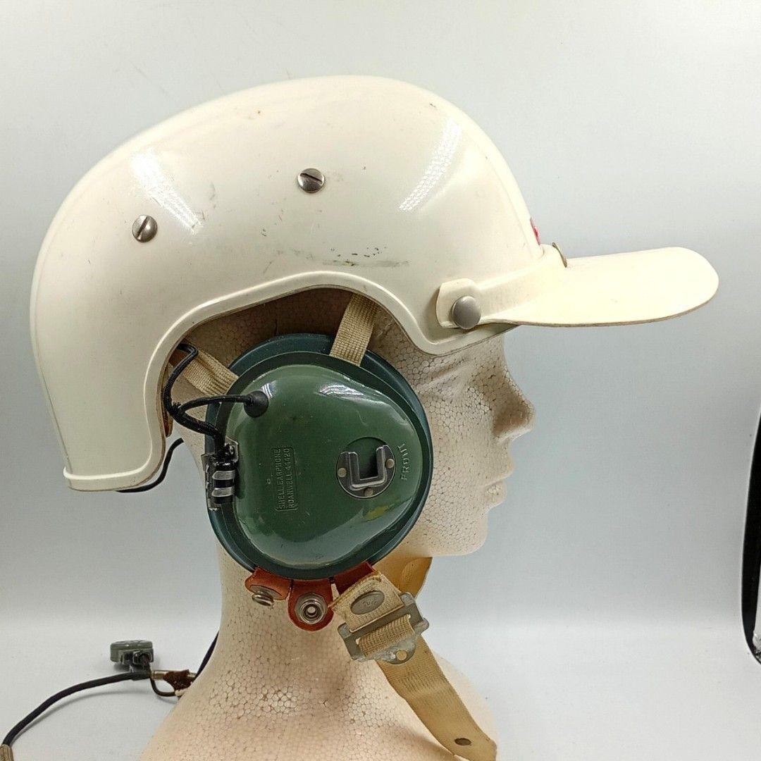 アメリカ空軍 飛行用ヘルメット HGU-7/p シェル型イヤホーン 1968年製