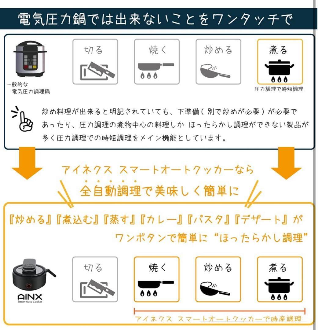 【新品未使用】スマートオートクッカー AX-C1B 全自動調理器 アイネクス