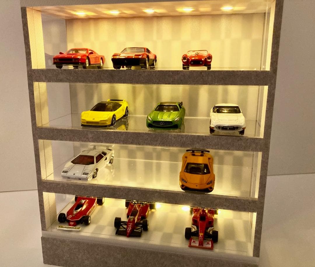 1/64展示20台可・WH＆CG・4層式ディスプレーBOX / ネオジオラマ