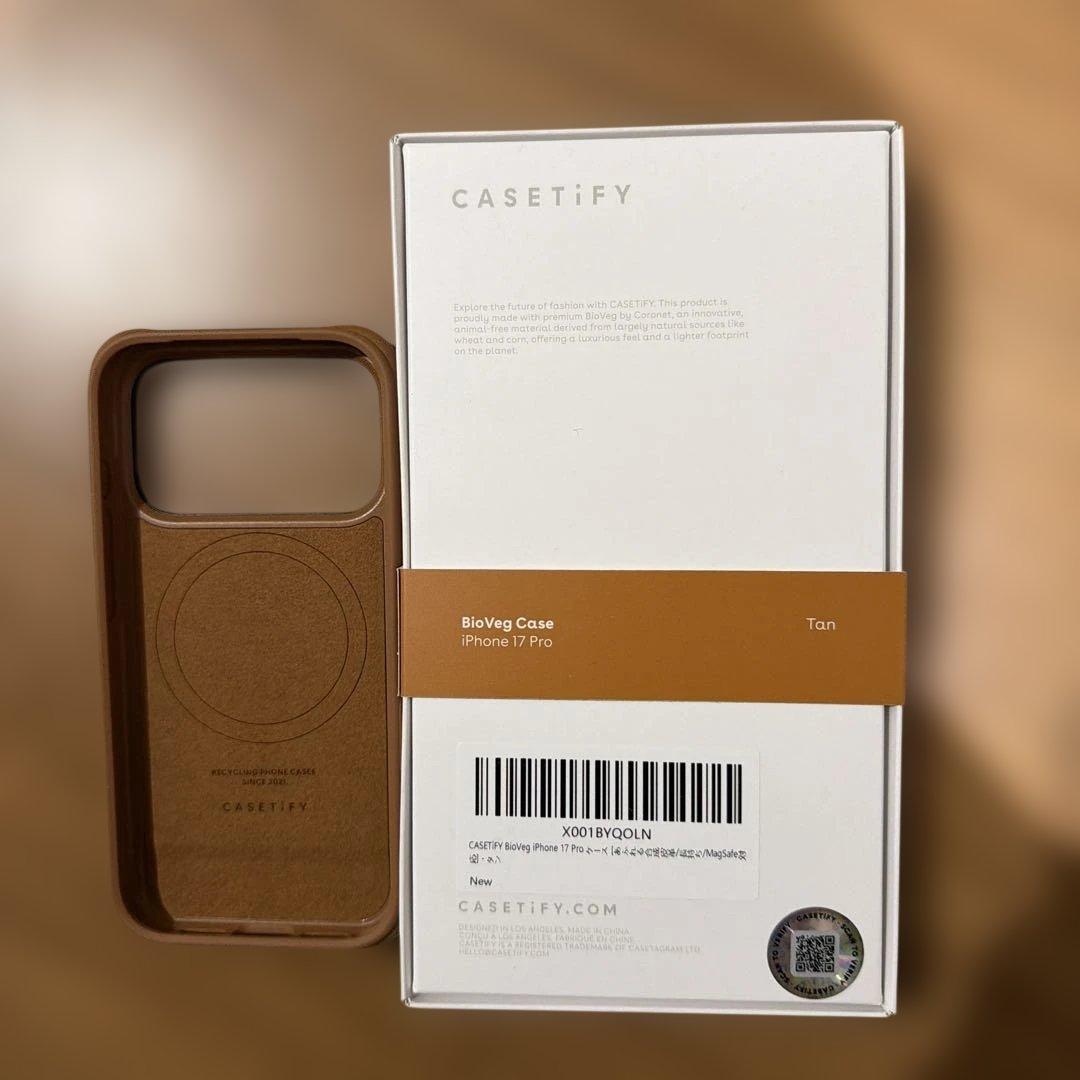 CASETiFY iPhone17Pro BioVeg MagSafe タン