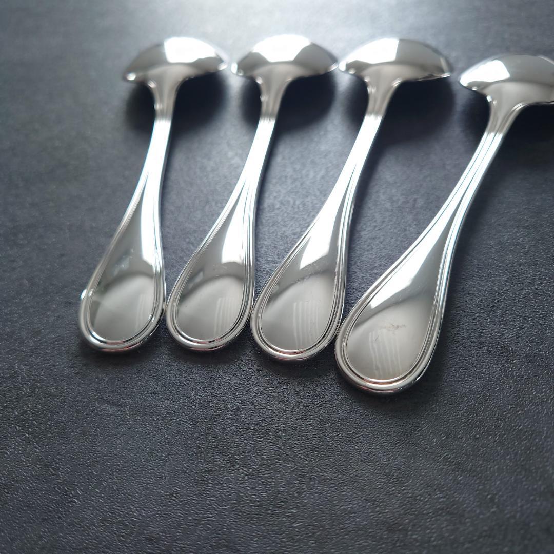 美品 クリストフル アルビ コンソメスプーン 4点