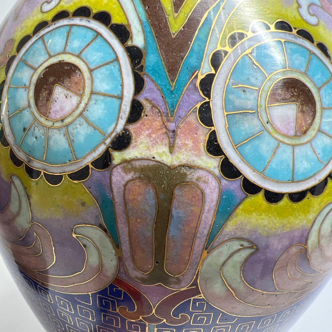 七宝　花瓶　２点　高さ29cm（台込）　東K8-0301☆2Fトコカウ