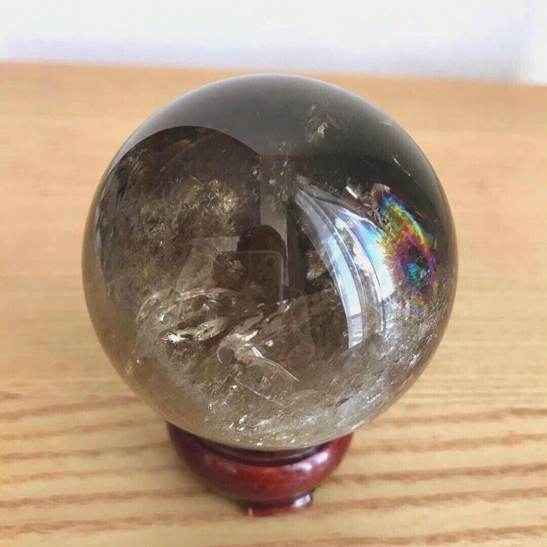 シトリン丸玉　虹入り