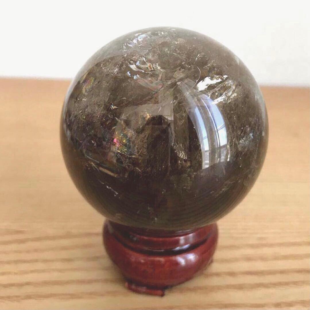 シトリン丸玉　虹入り