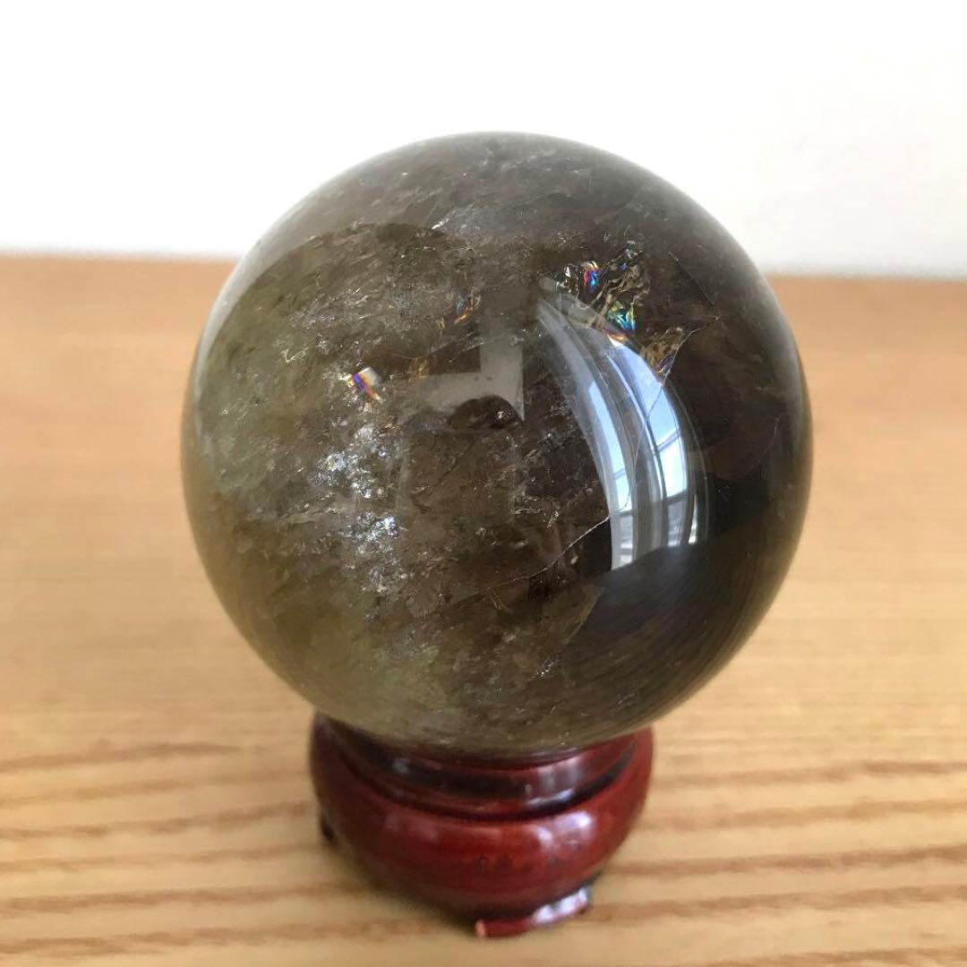 シトリン丸玉　虹入り