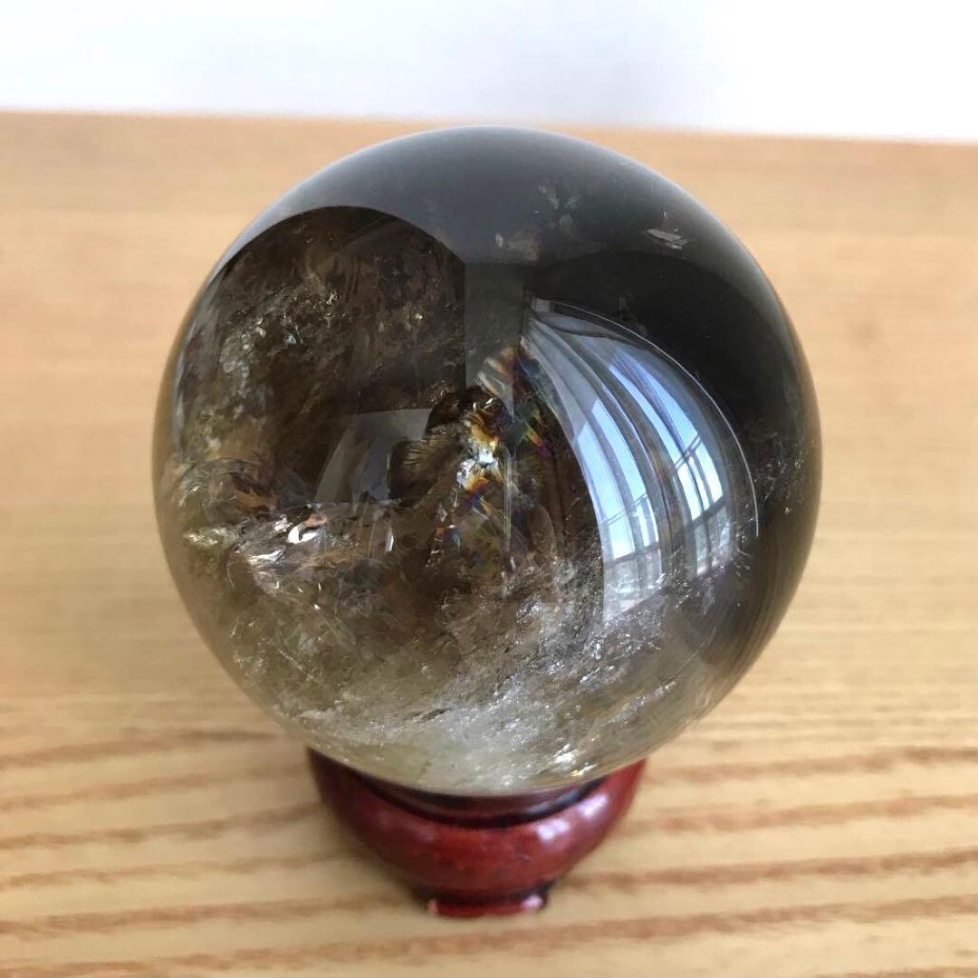 シトリン丸玉　虹入り