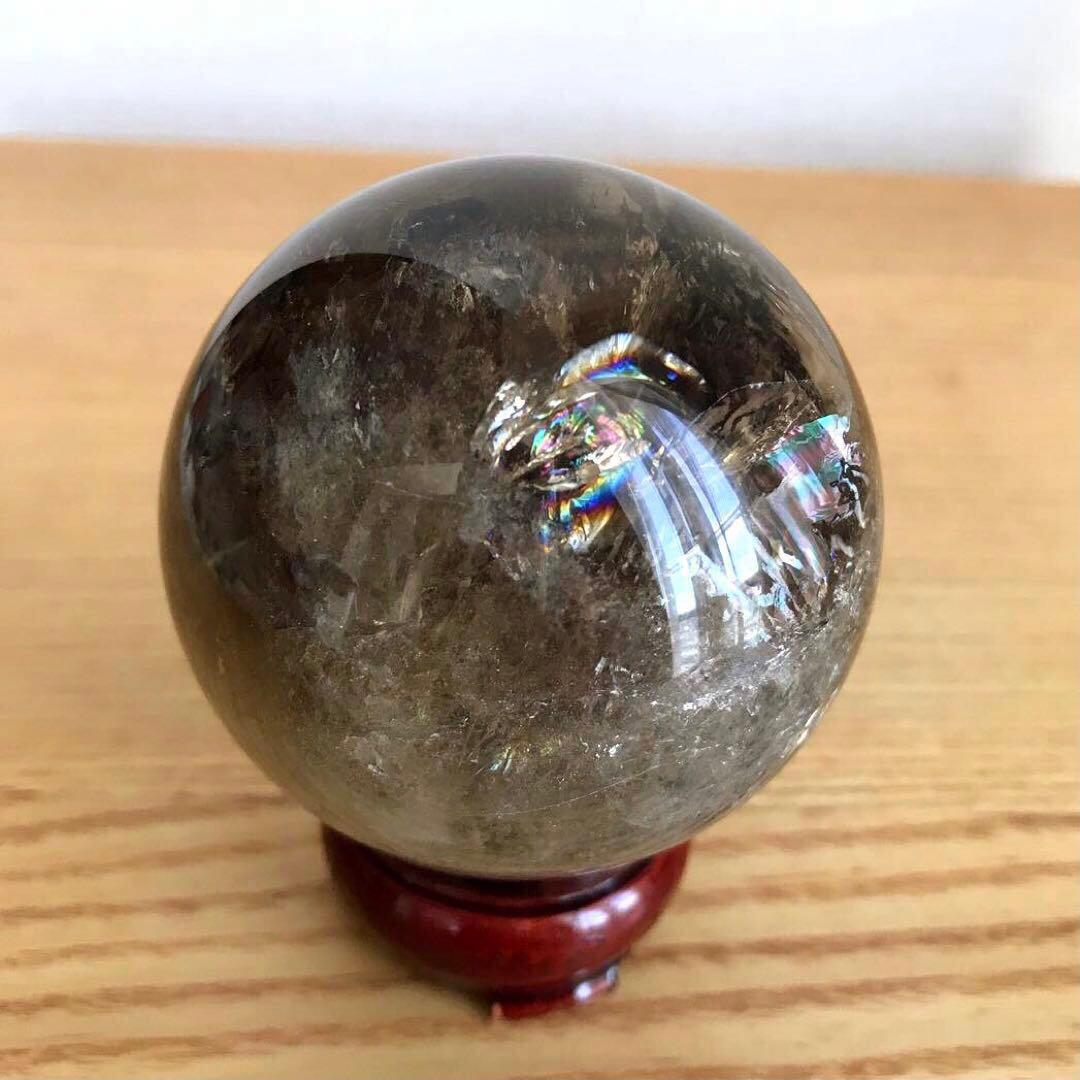 シトリン丸玉　虹入り