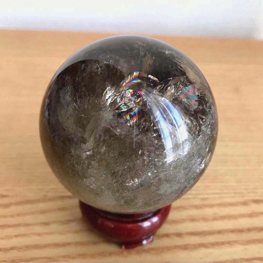 シトリン丸玉　虹入り