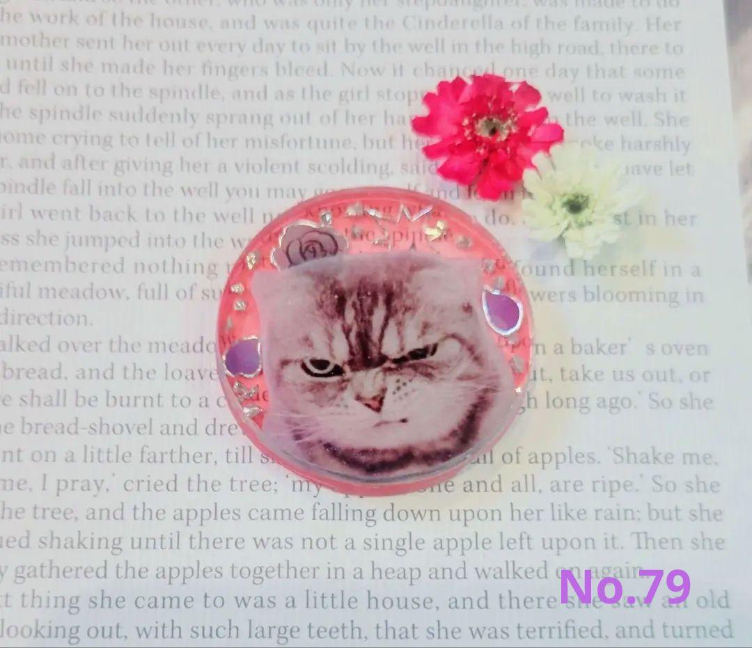 NO.79❤猫❤ギロッ❤レジンヘアゴム