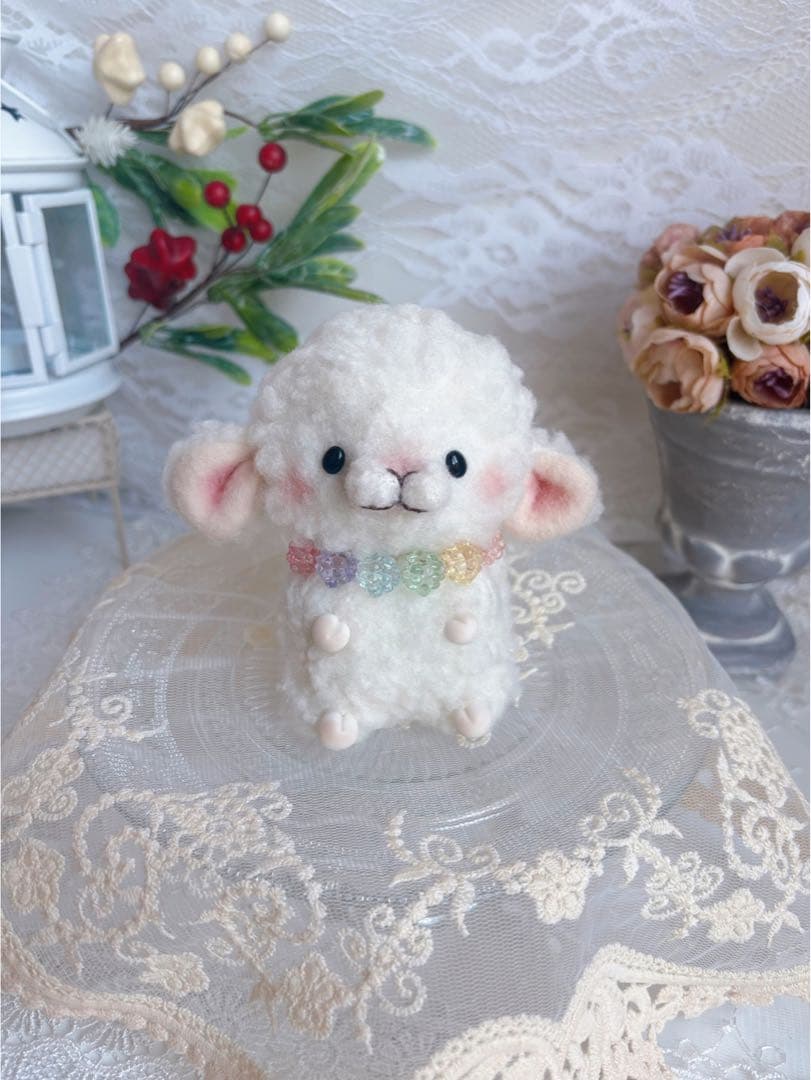 ☆★ハンドメイドぬいぐるみ☆★ こんぺいとうちゃん　ふたご❤️こひつじちゃんピンク