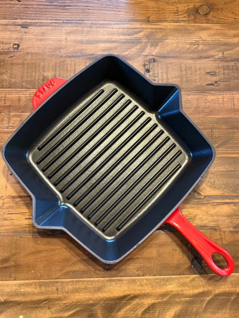 STAUB ストウブ アメリカンスクエアグリル 26cm グリルパン チェリー