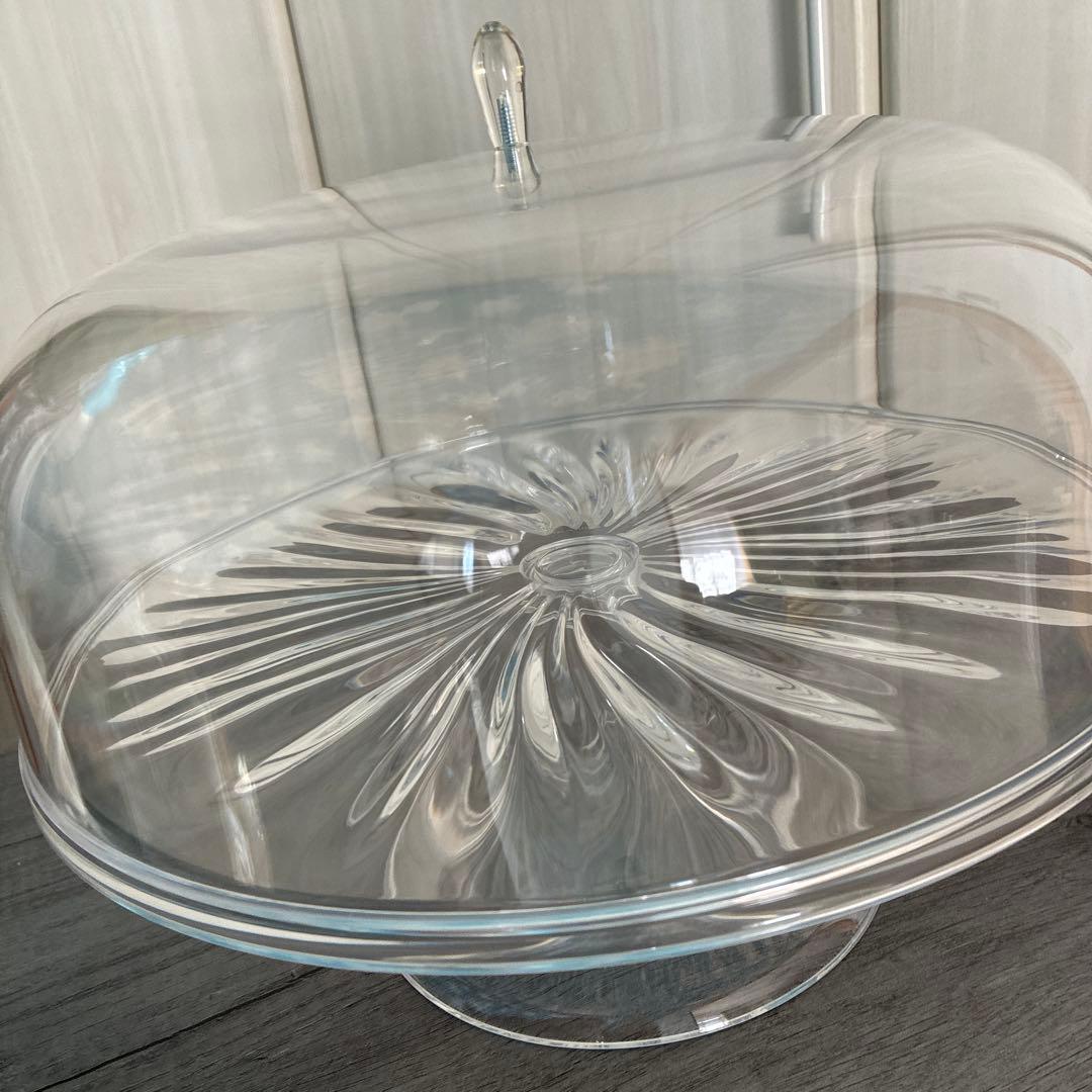 グッチーニ ケーキスタンド&ドーム 2494.0000 クリアー　　L