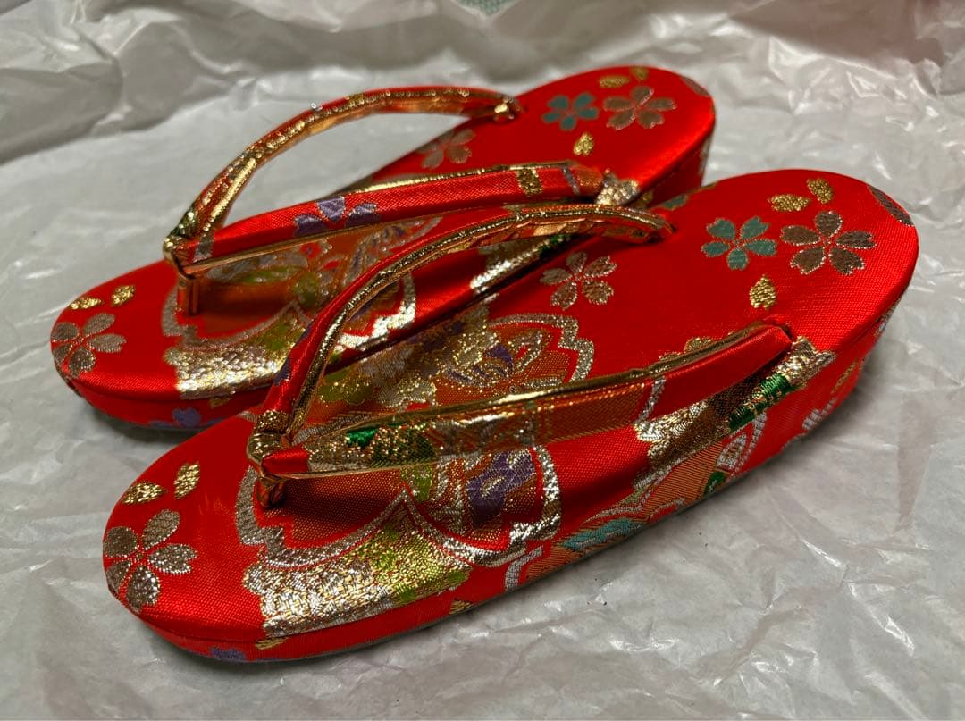 七五三 草履・バッグ・小物等セット 朱色