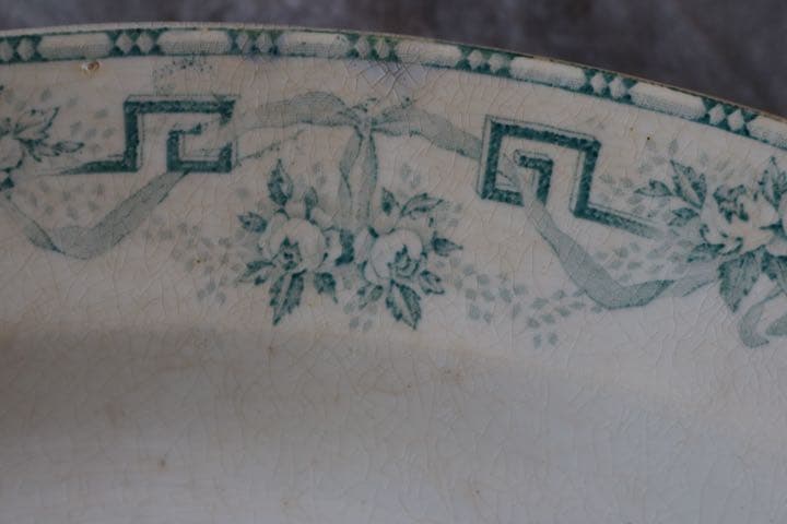 オーバル　プレート　saint Amand バラ　ガーランド　フランス