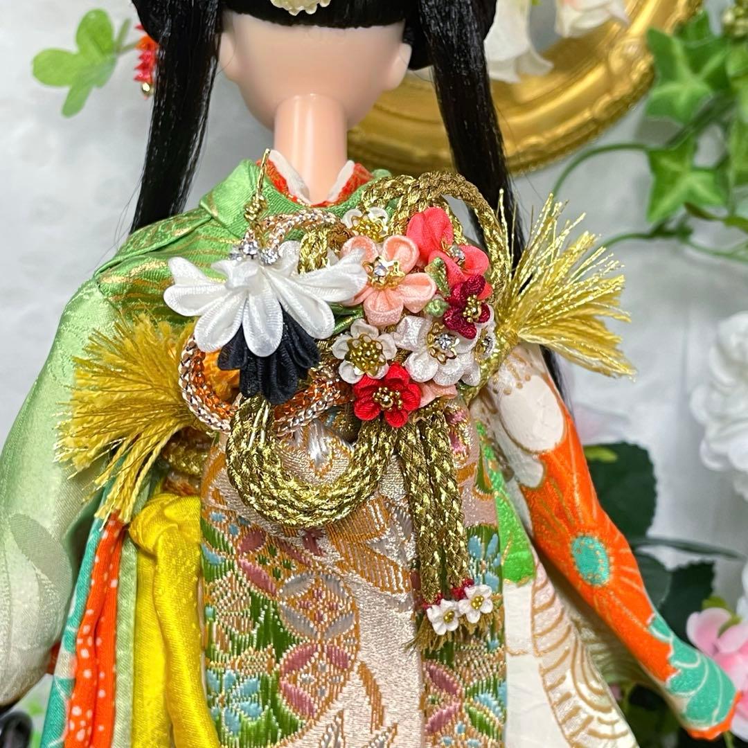 ユリーシア　日本髪風本体と 着物 セット　☆リユース　ジェニー　リカちゃん　手芸