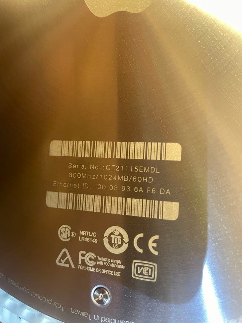 Macデスクトップ iMac G4 M6498 800MHz 1024MB 60HD