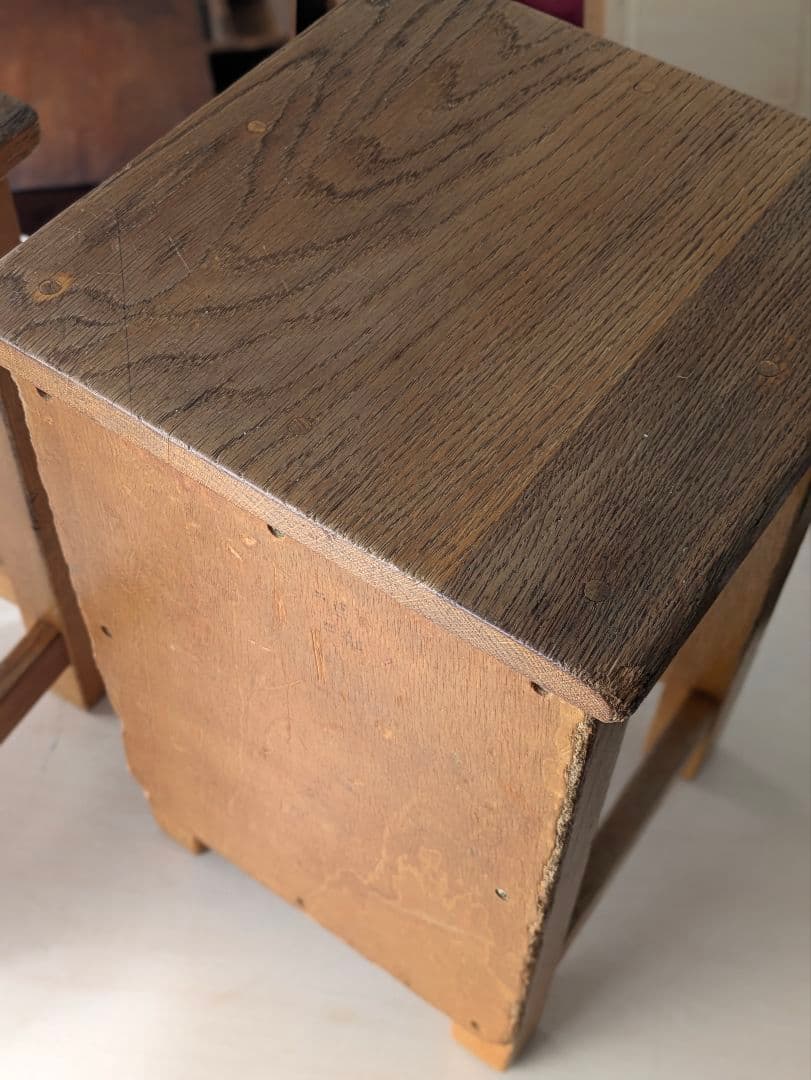 木製　学校　理科室　図工室　椅子　スツール　イス　アンティーク　レトロ　子ども