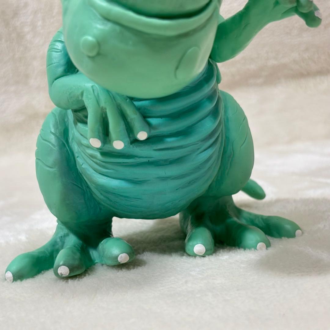 【希少】70s ドムドムバーガー 販促 ソフビ 怪獣 エメラルドカラー 美品